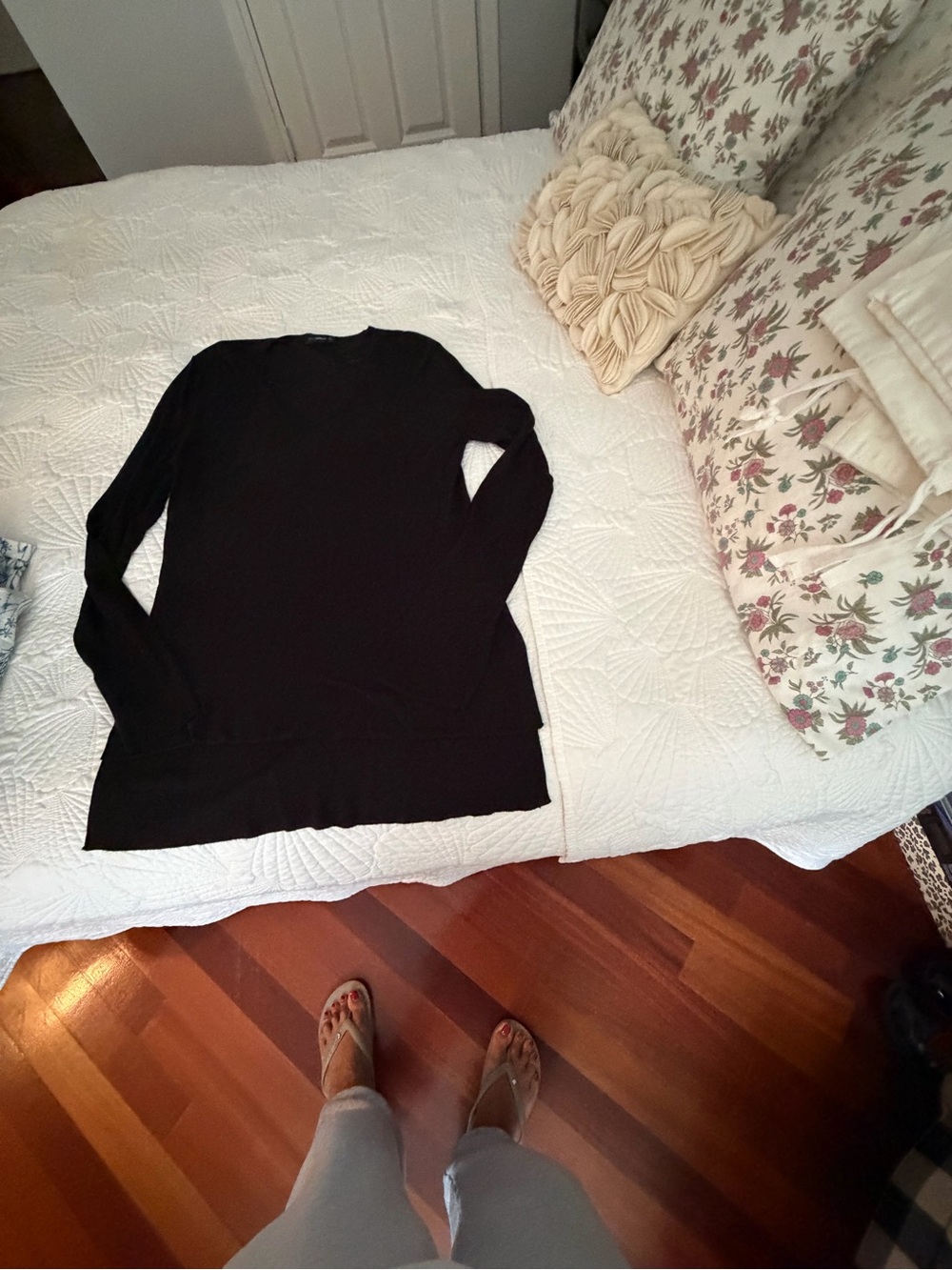 Classic Black Long-Sleeve Women's check Top